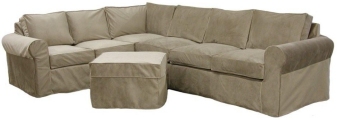 Roth sectional slipcovered sofa