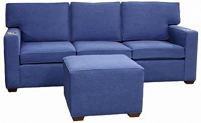 Melissa's denim sectionals with cupholders