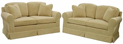 Two Hughes loveseats