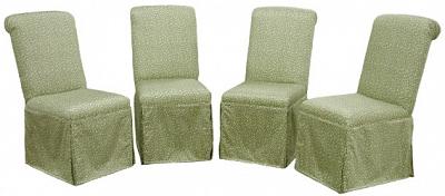 Four Sidney Tall Kick Pleat Parsons Chairs