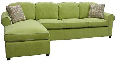 Keri's custom sectional sleeper, loveseat, ottoman