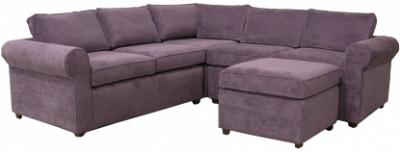 Yeats Sectional Sofa - Purple