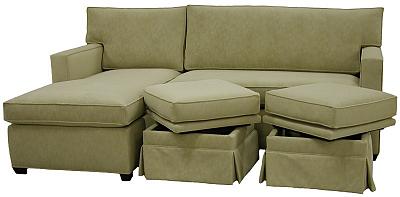 Teresa's Custom Sectional with Storage Ottomans