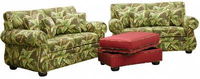 Kingsley Loveseats and Storage Ottoman