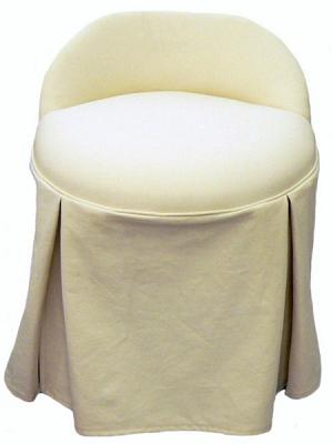 Erin Swivel Vanity Chair with Kick-Pleat Skirt